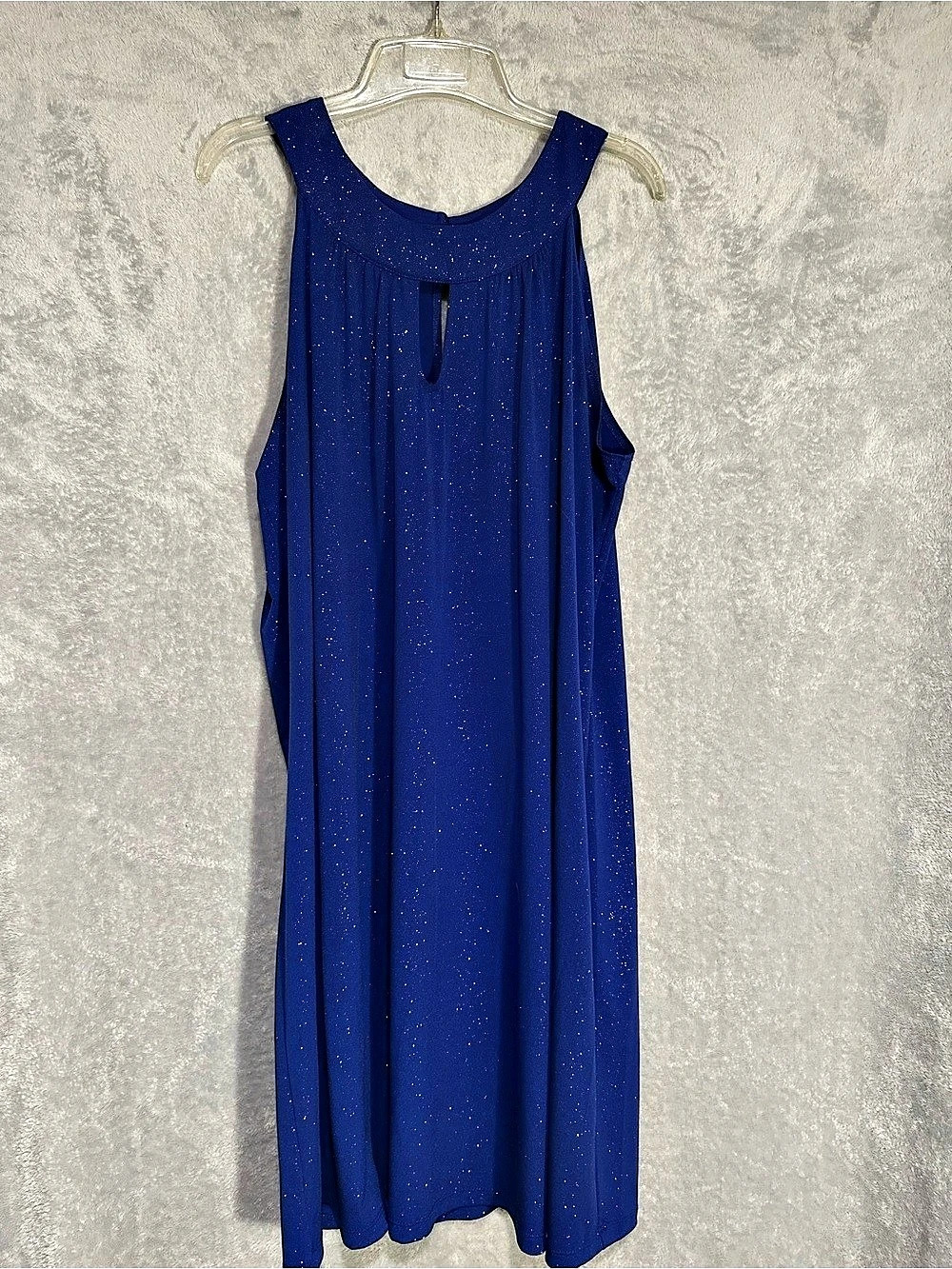 En Focus Studio Blue Glitter Maxi Dress 18W Like New